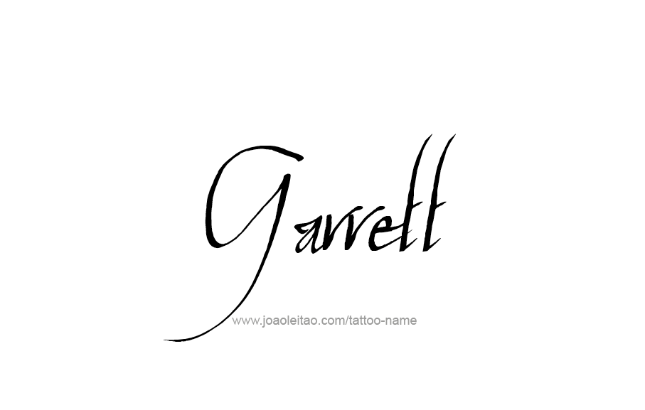 Tattoo Design  Name Garrett   