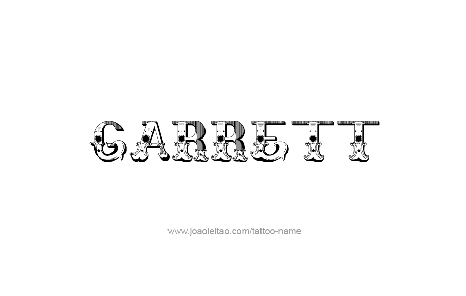 Tattoo Design  Name Garrett   