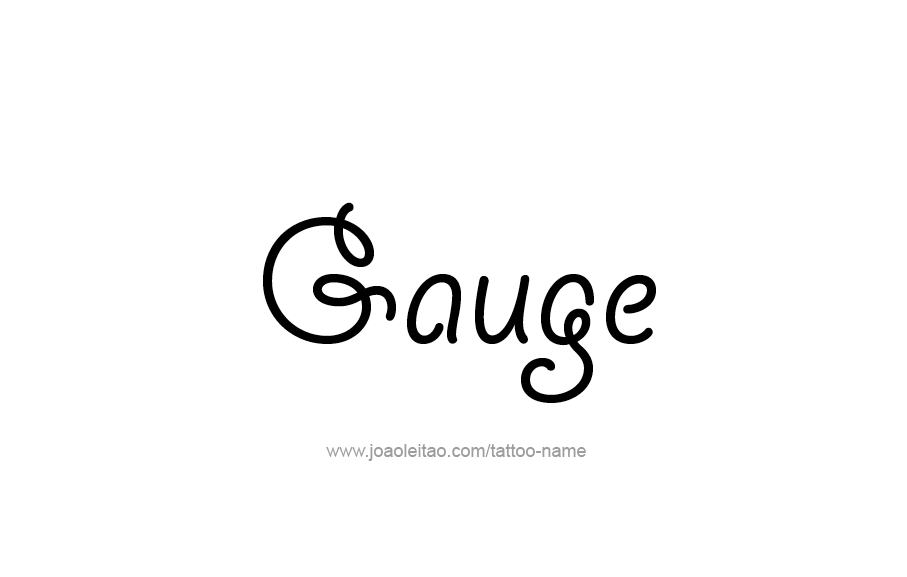 Tattoo Design  Name Gauge   