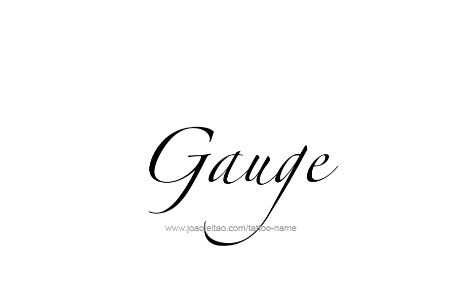 Tattoo Design  Name Gauge   