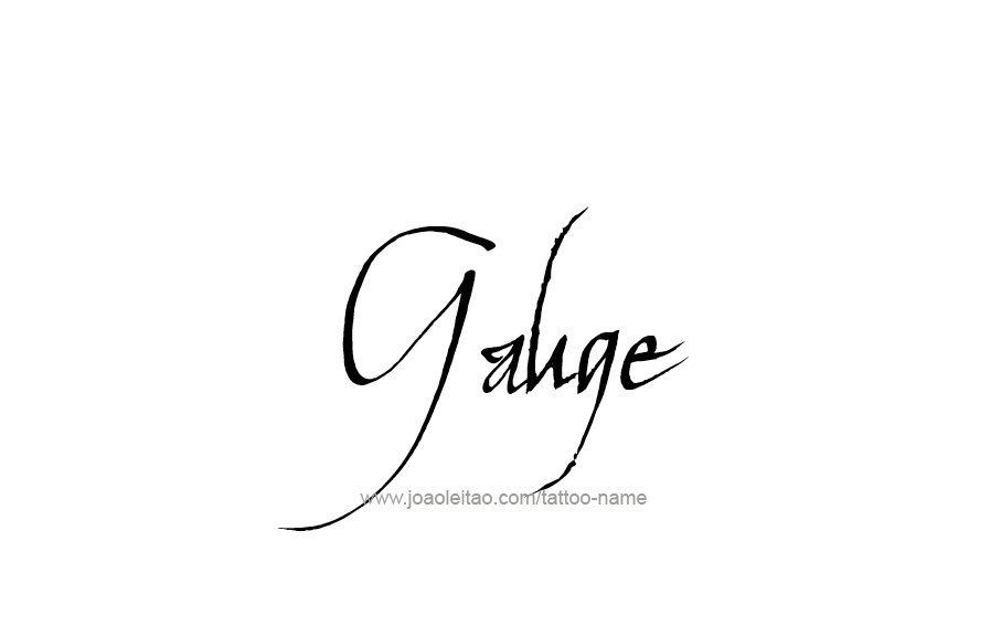 Tattoo Design  Name Gauge   