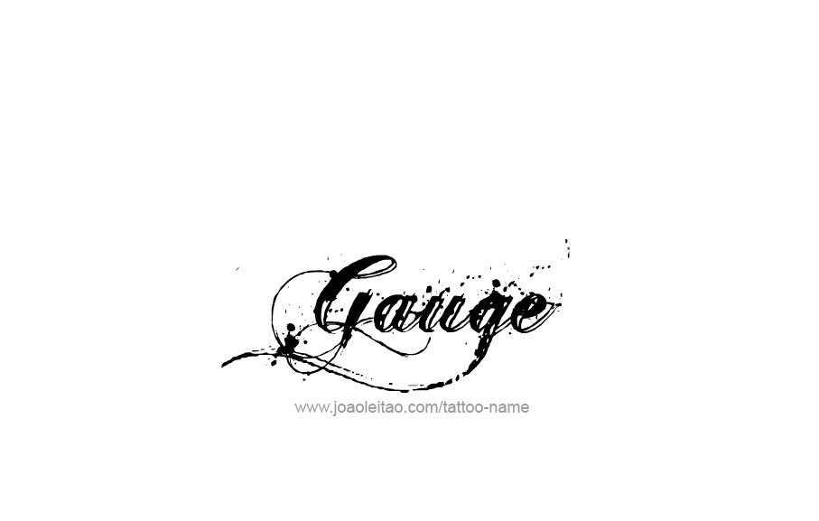 Tattoo Design  Name Gauge   