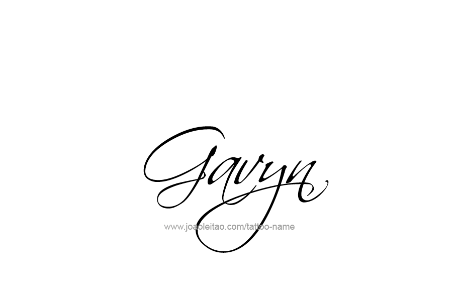 Tattoo Design  Name Gavyn   