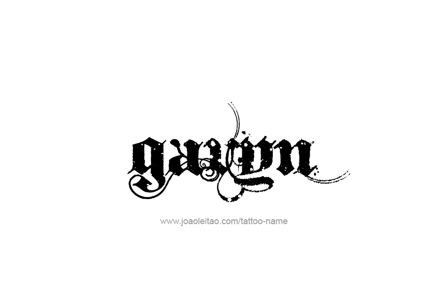 Tattoo Design  Name Gavyn   