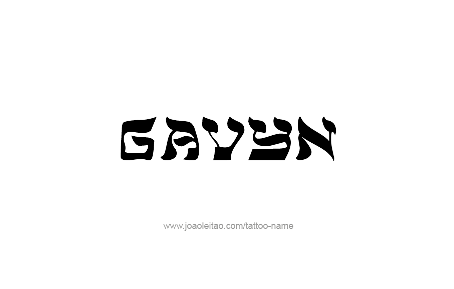 Tattoo Design  Name Gavyn   