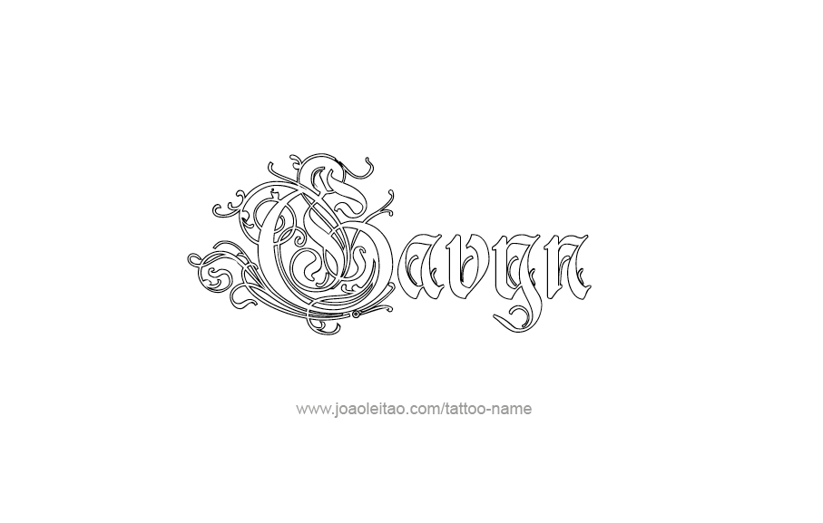 Tattoo Design  Name Gavyn   