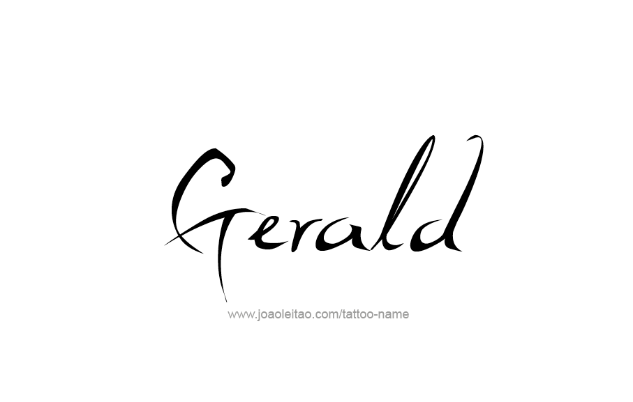 Tattoo Design  Name Gerald   