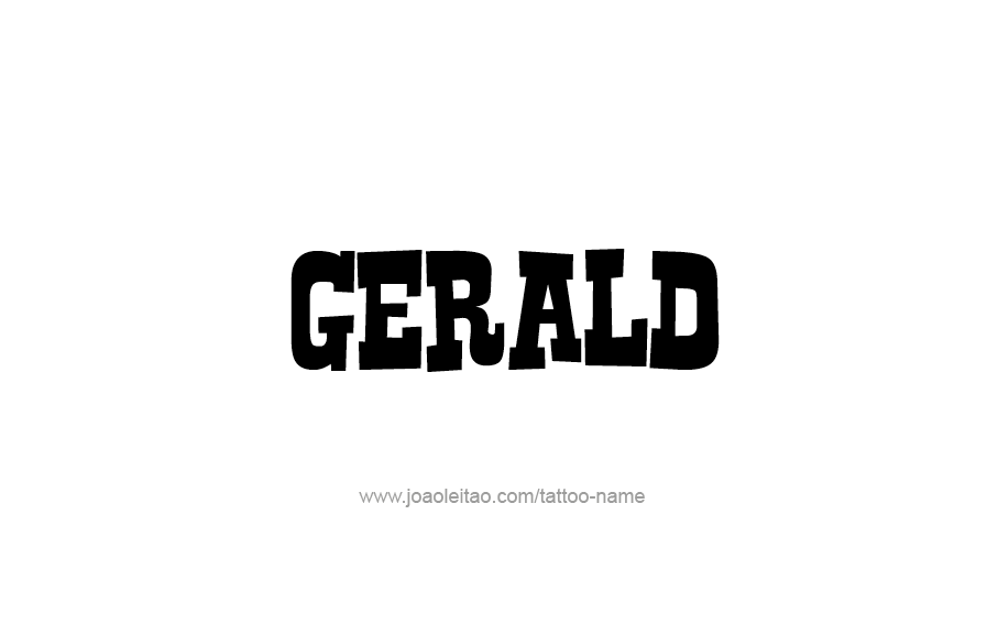 Tattoo Design  Name Gerald   