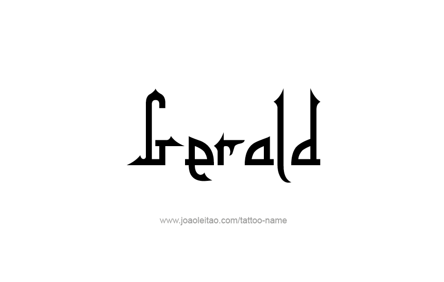 Tattoo Design  Name Gerald   