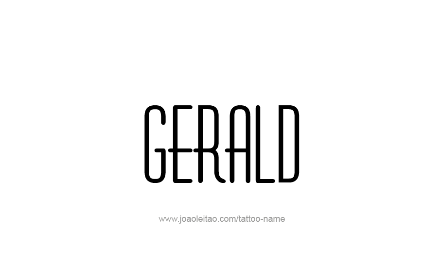 Tattoo Design  Name Gerald   