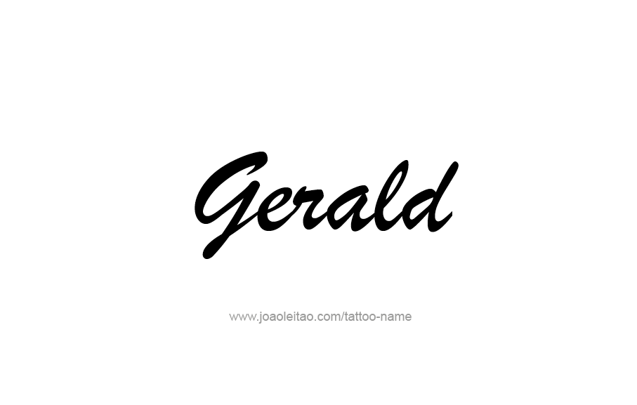 Tattoo Design  Name Gerald   