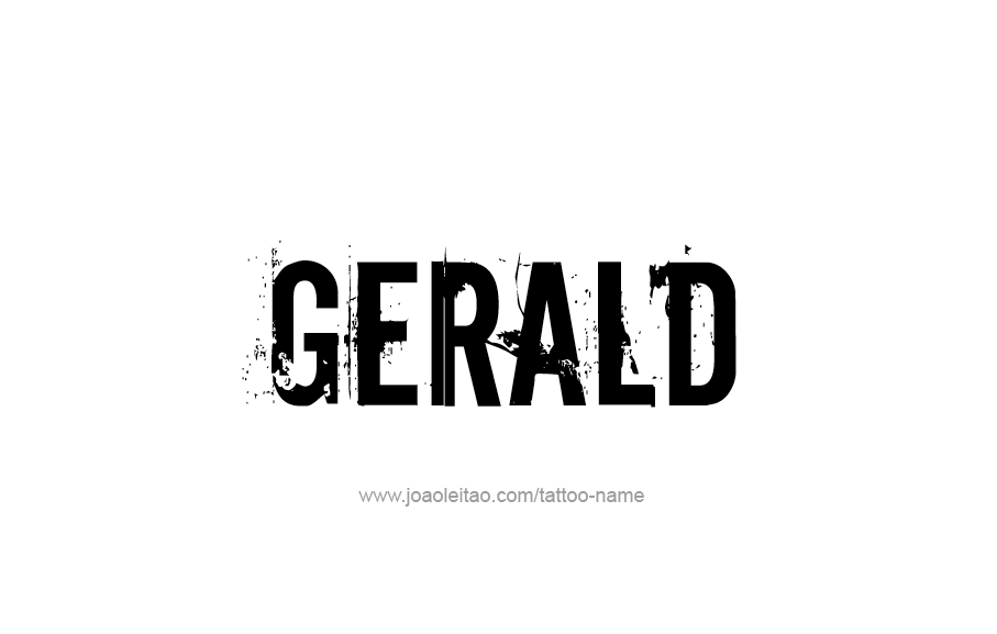 Tattoo Design  Name Gerald   