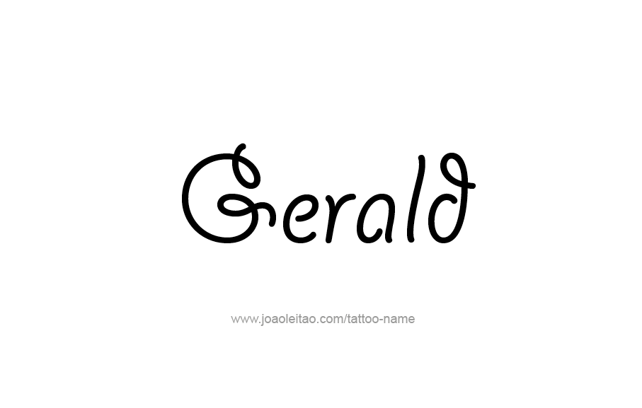 Tattoo Design  Name Gerald   