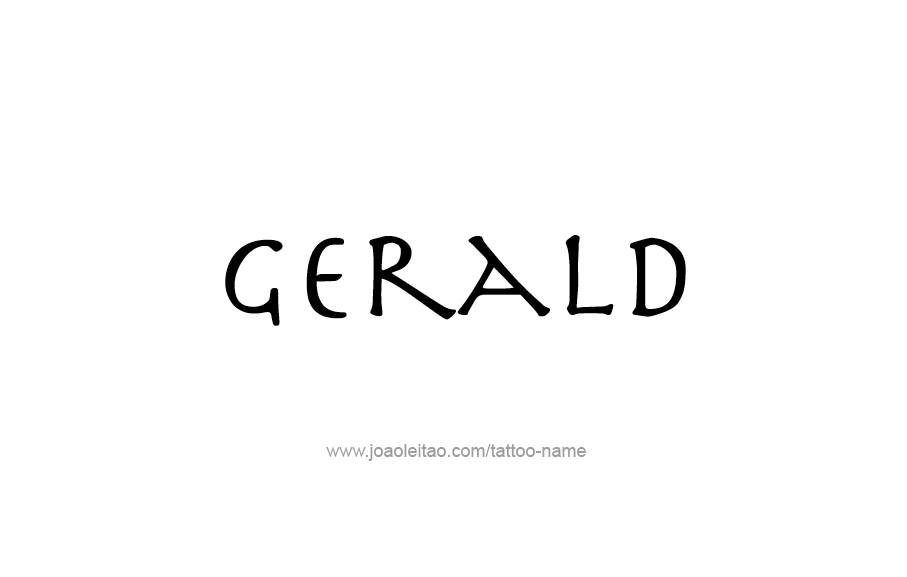 Tattoo Design  Name Gerald   