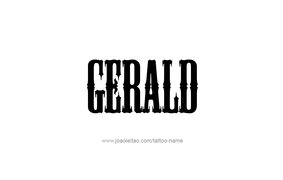 Tattoo Design  Name Gerald   