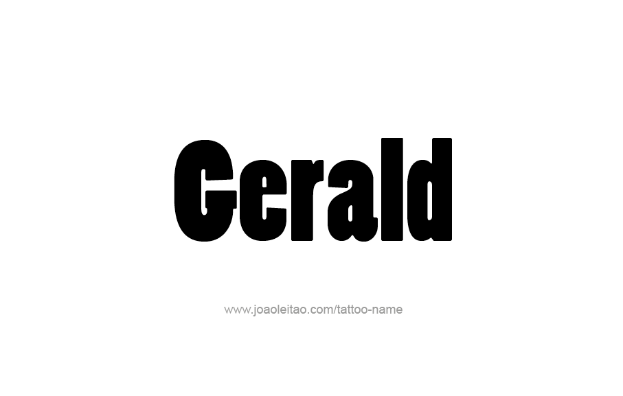 Tattoo Design  Name Gerald   