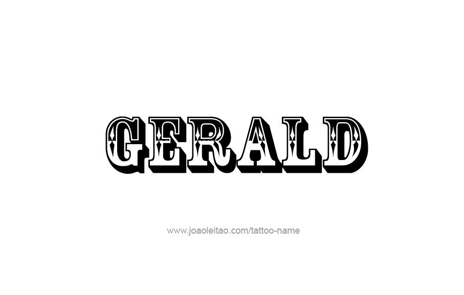 Tattoo Design  Name Gerald   