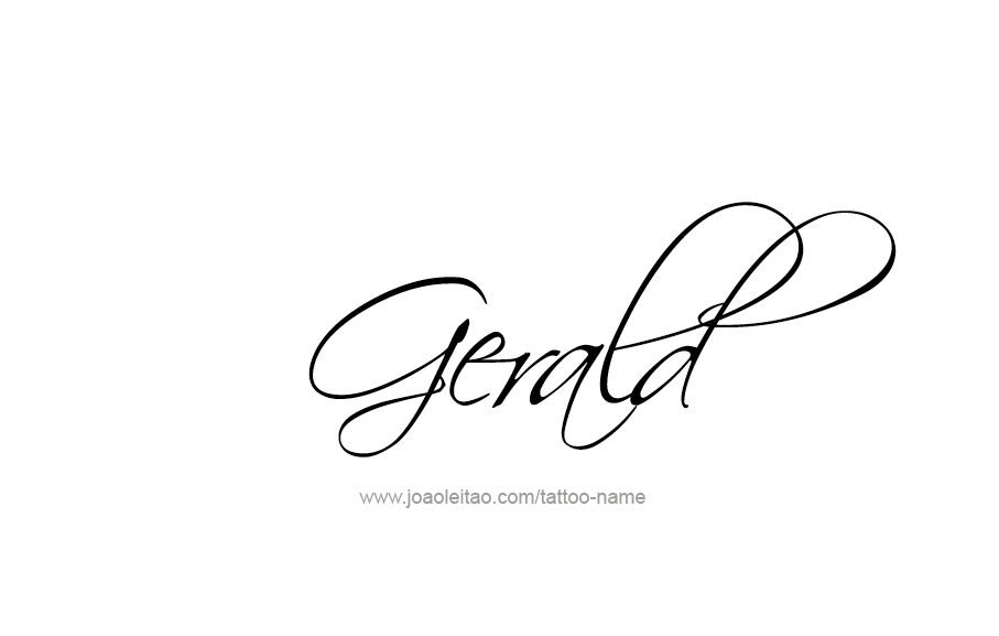 Tattoo Design  Name Gerald   