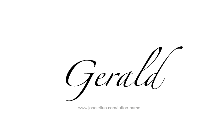 Tattoo Design  Name Gerald   