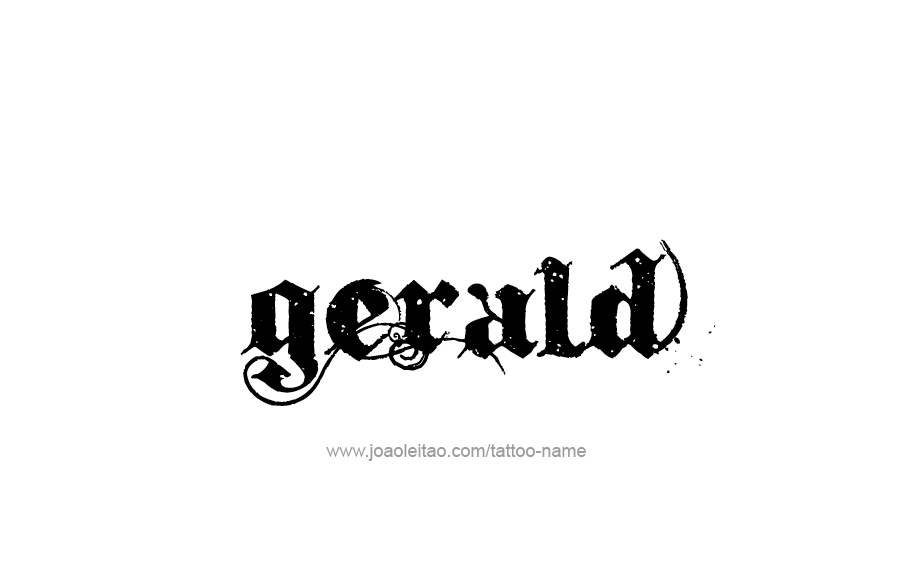 Tattoo Design  Name Gerald   