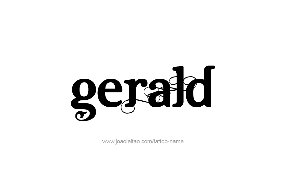 Tattoo Design  Name Gerald   