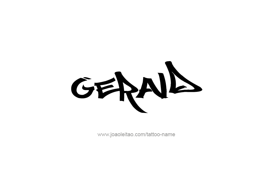 Tattoo Design  Name Gerald   