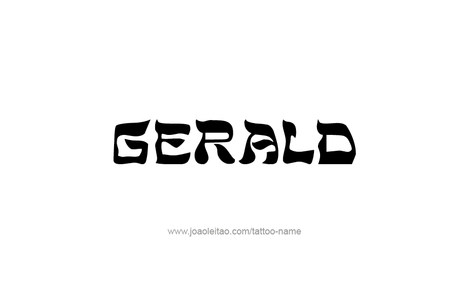 Tattoo Design  Name Gerald   