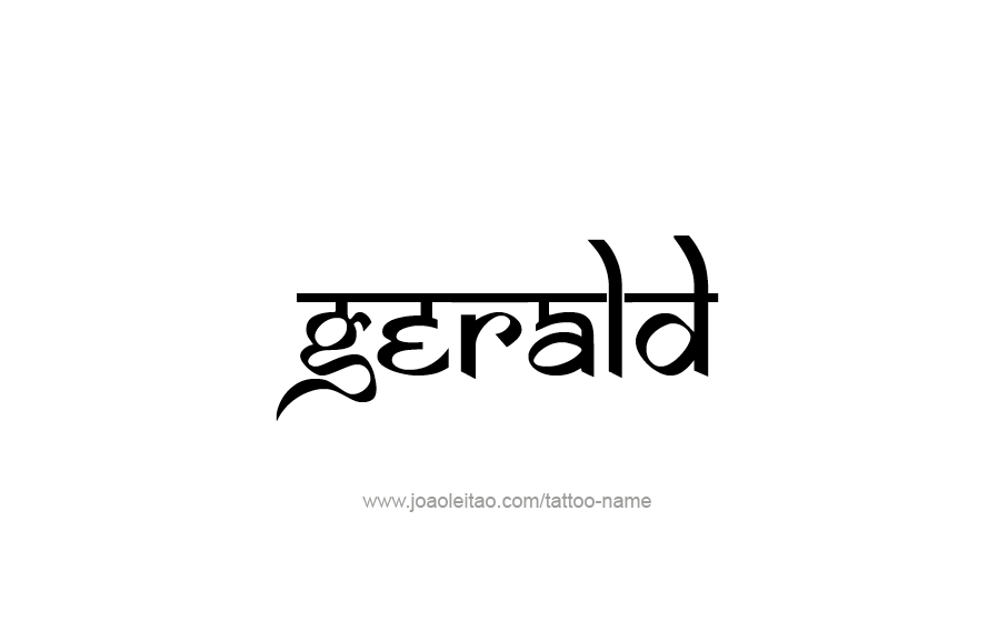 Tattoo Design  Name Gerald   