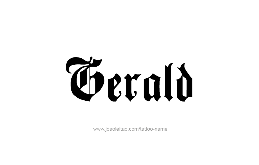 Tattoo Design  Name Gerald   