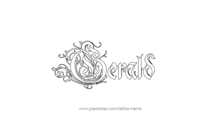 Tattoo Design  Name Gerald   