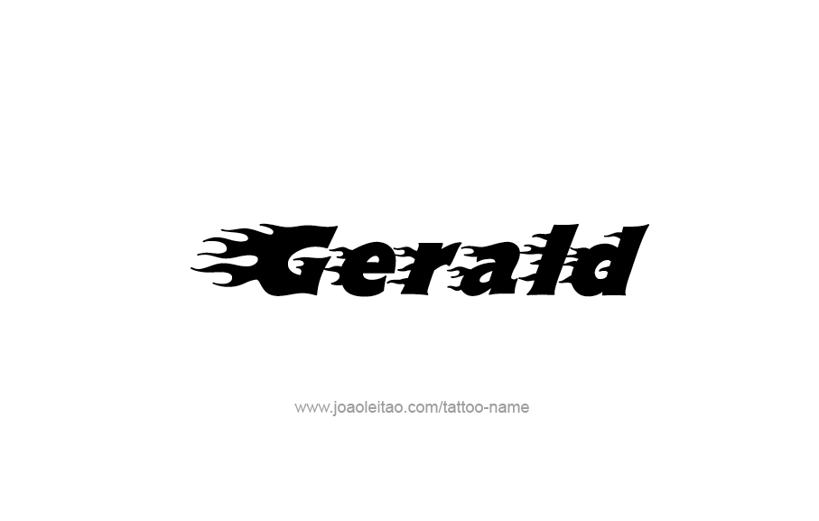 Tattoo Design  Name Gerald   