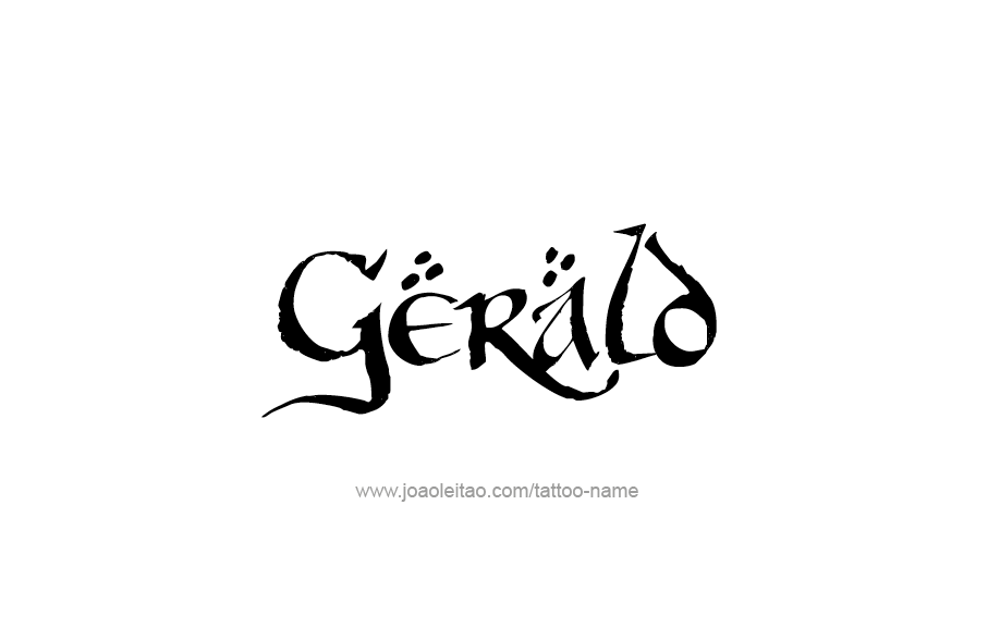 Tattoo Design  Name Gerald   