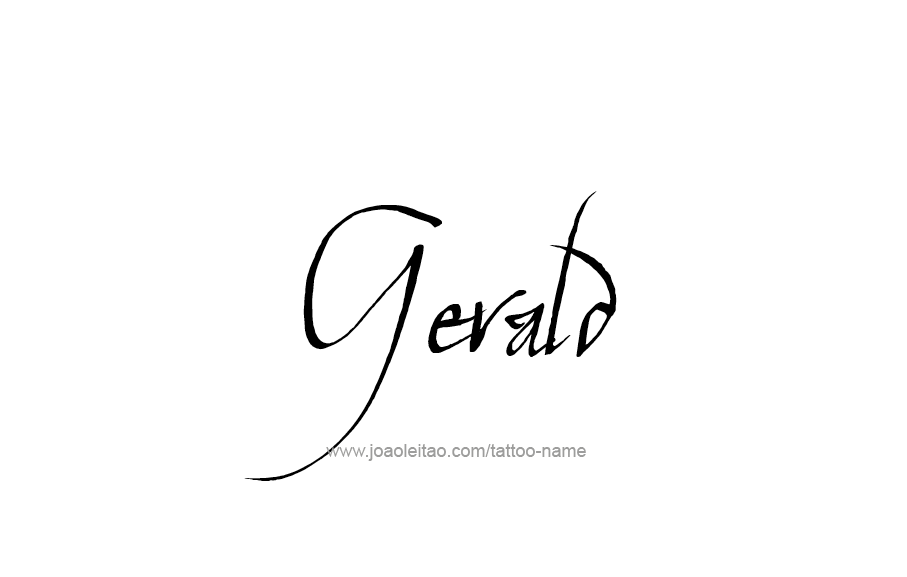 Tattoo Design  Name Gerald   