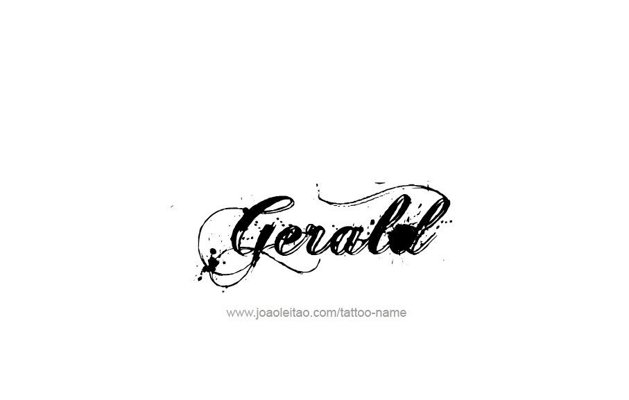 Tattoo Design  Name Gerald   