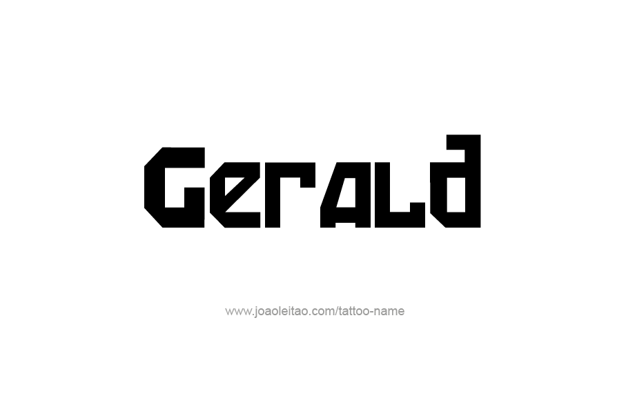 Tattoo Design  Name Gerald   