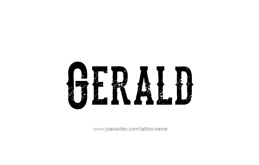 Tattoo Design  Name Gerald   