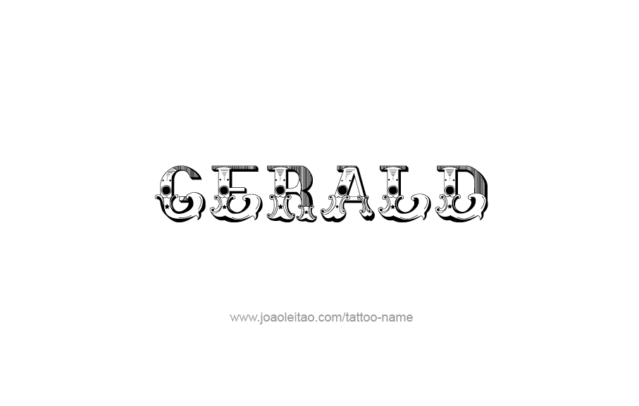 Tattoo Design  Name Gerald   