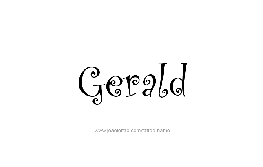 Tattoo Design  Name Gerald   