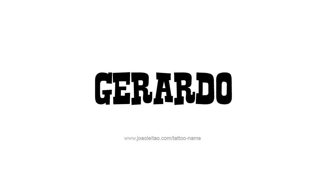 Tattoo Design  Name Gerardo   