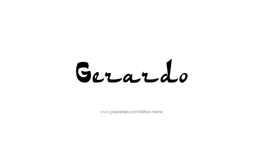 Tattoo Design  Name Gerardo   