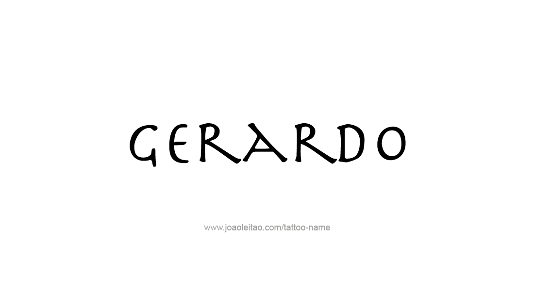 Tattoo Design  Name Gerardo   