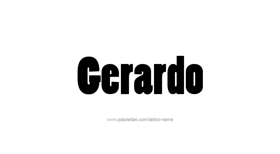 Tattoo Design  Name Gerardo   