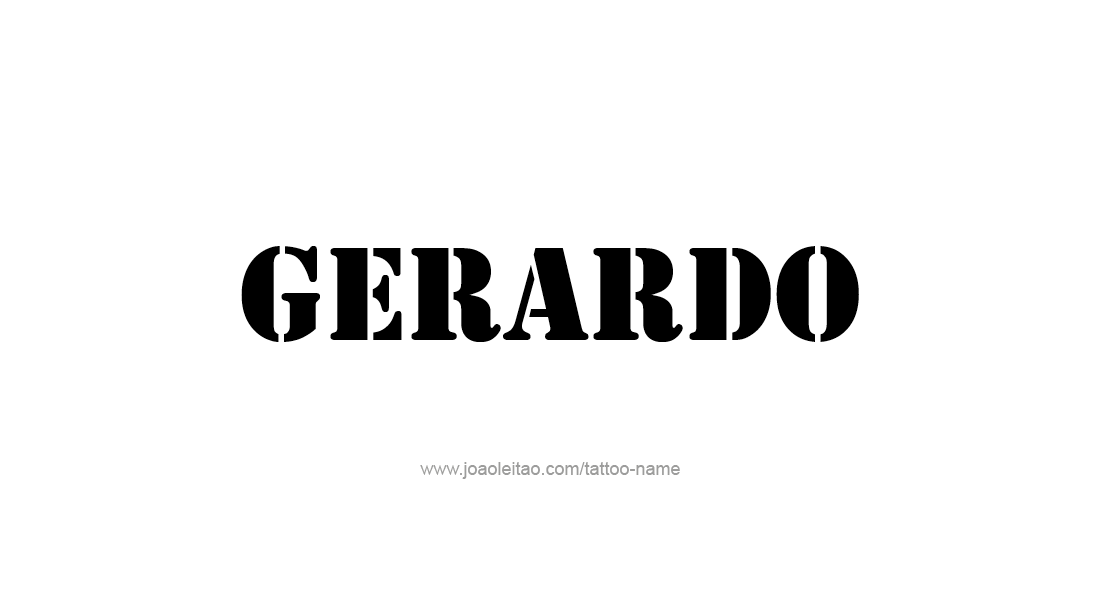 Tattoo Design  Name Gerardo   