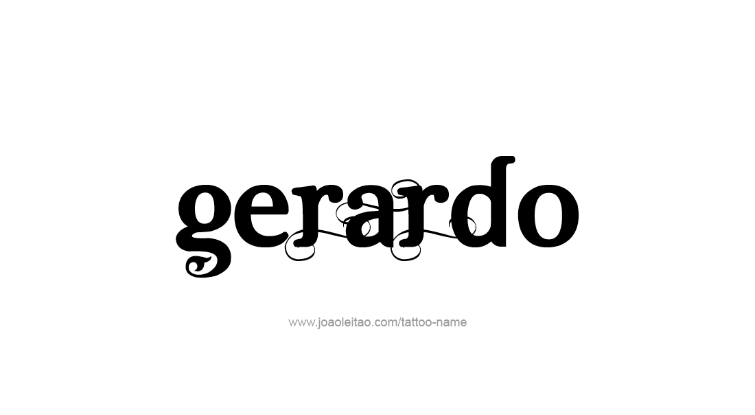 Tattoo Design  Name Gerardo   