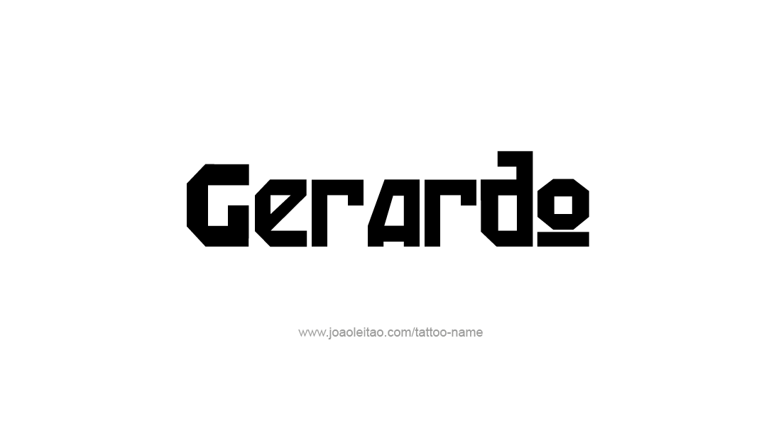 Tattoo Design  Name Gerardo   