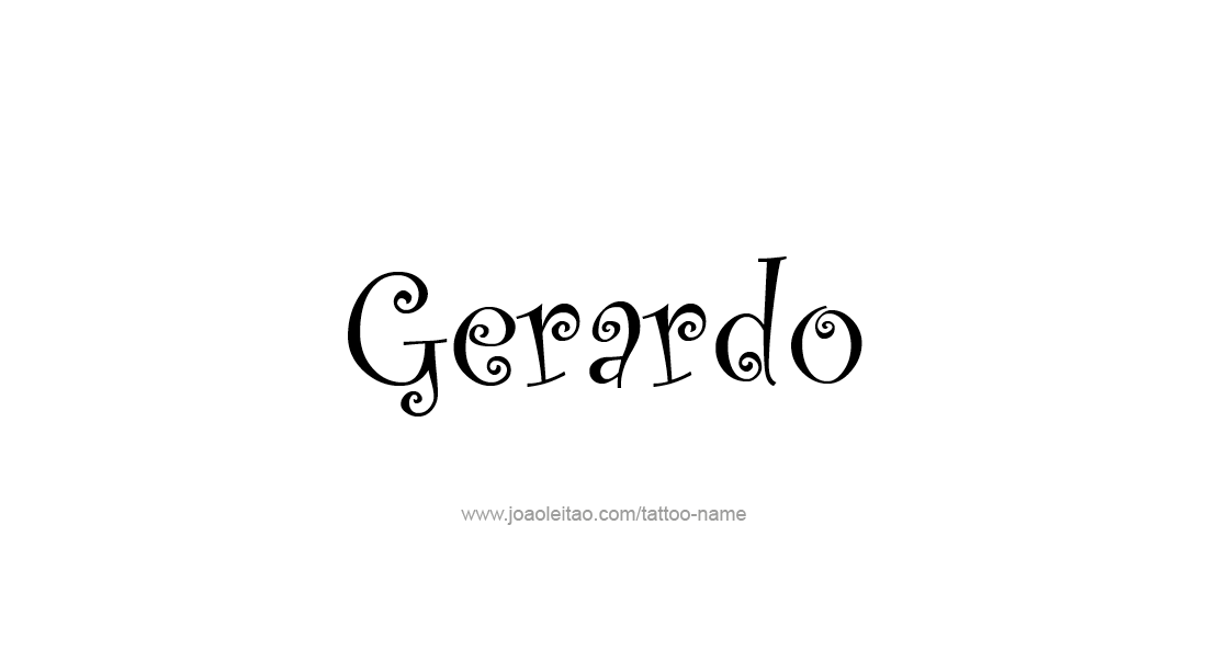 Tattoo Design  Name Gerardo