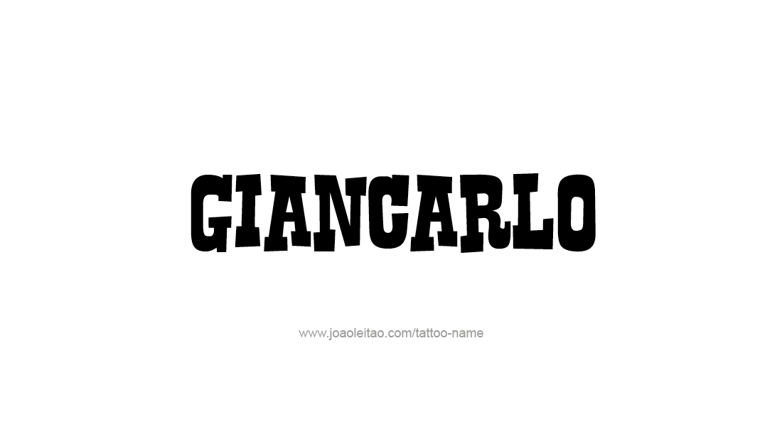 Tattoo Design  Name Giancarlo   
