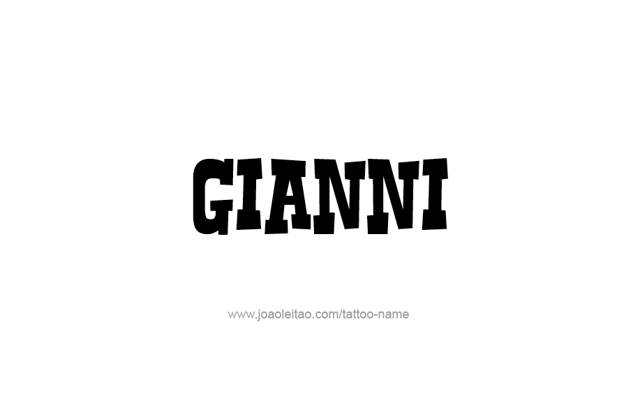 Tattoo Design  Name Gianni   