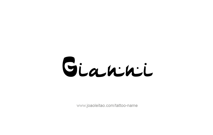 Tattoo Design  Name Gianni   