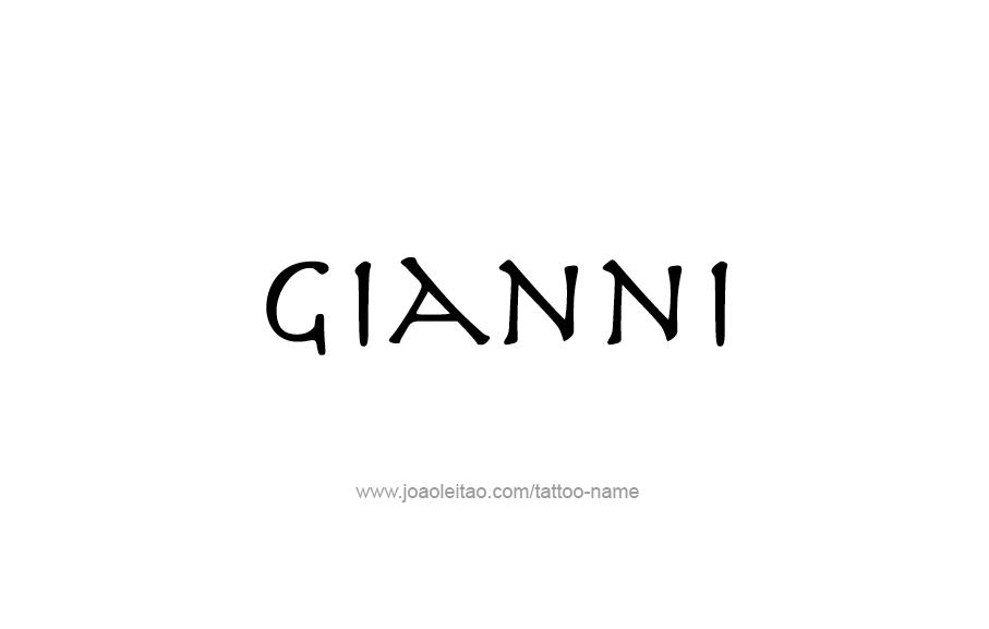 Tattoo Design  Name Gianni   